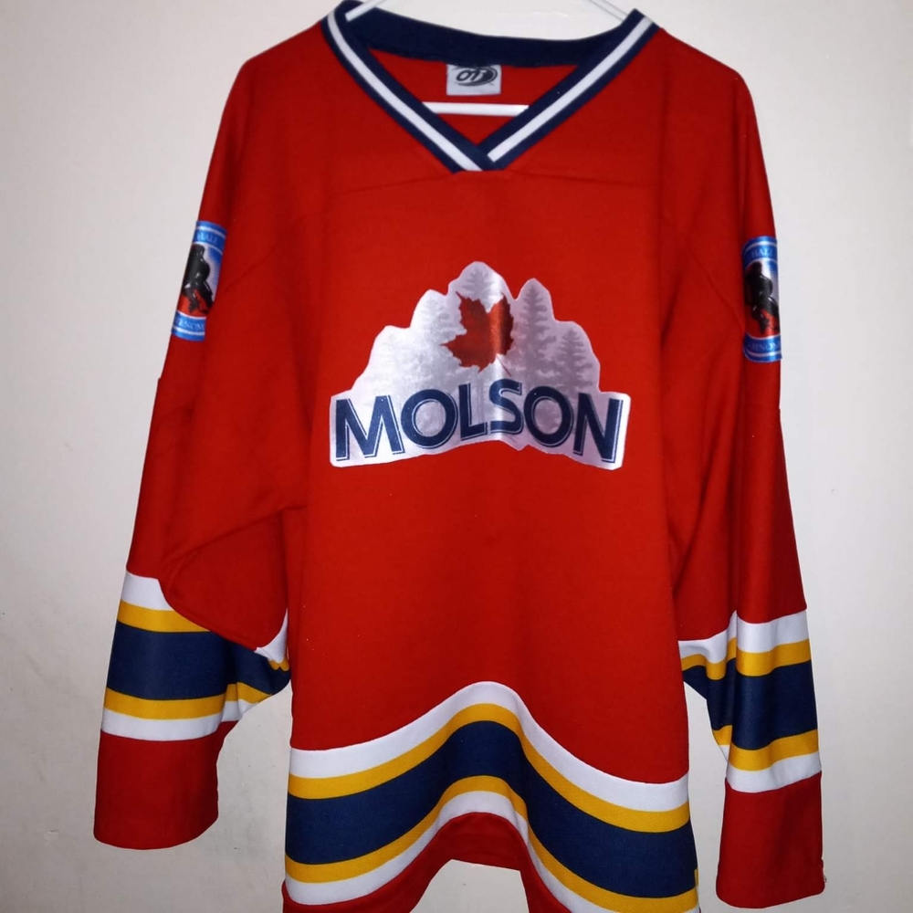 Molson beer hockey jersey